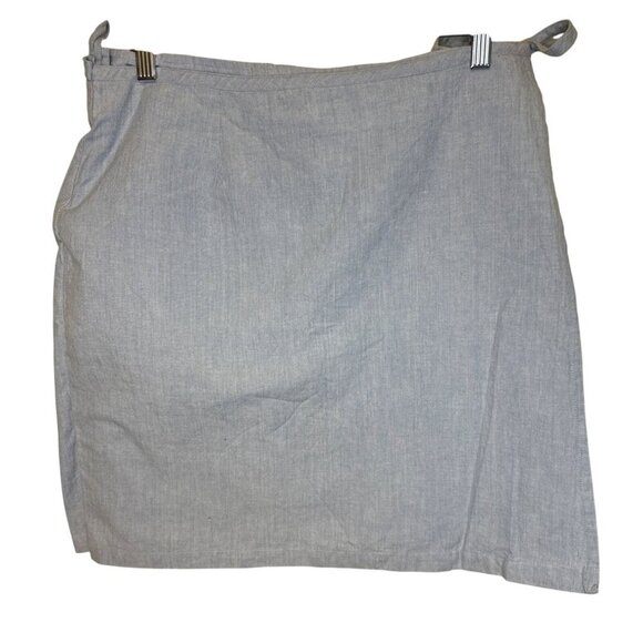 High Sierra Womens Chambray Wrap Skirt Size 16 100% Cotton Light Blue - Picture 1 of 5
